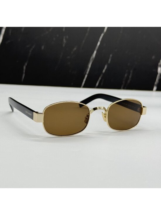 Saint Laurent SL706 001 Black Brown Square Unisex Sunglasses main image 5